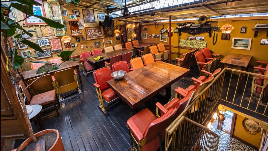 Comedor de Sitio Casa Candelaria, imagen restaurada con IA